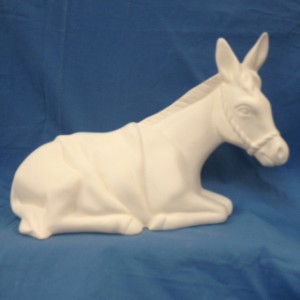 Laying Pottery Donkey