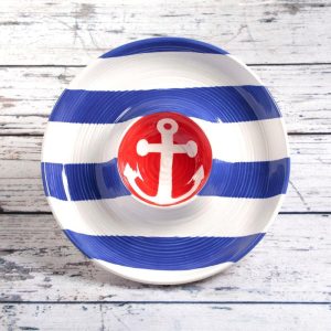 Ceramic Bisque Chip & Dip 1-Piece