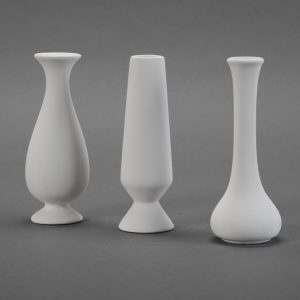 Ceramic Bisque Assorted Bud Vases - Case of 18