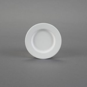 Ceramic Bisque Rimmed Dessert Plate