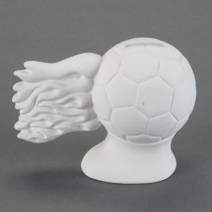 Ceramic Bisque Hot Shot Soccer Ball Bank