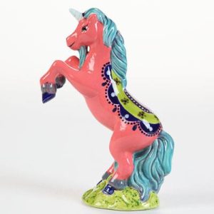 Ceramic Bisque Rearing Unicorn - Case of 6