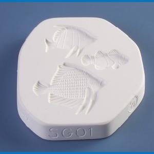 Three Fish Sprig for Clay Building