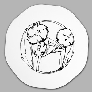 Platter with Poppy Design