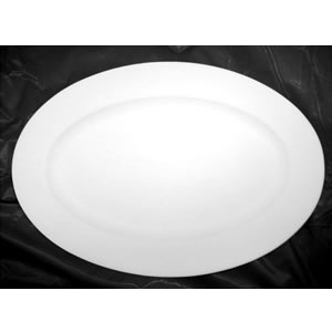 Med. Flat Oval Rim Platter