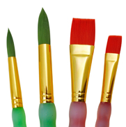 4 PC Round Flat Brush Set