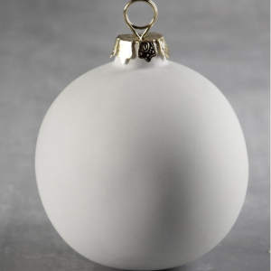 Ceramic Bisque Round Ball Ornament - 4 inch