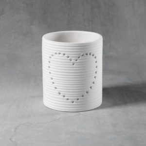Ceramic Bisque Tin Can Heart Votive