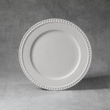 Ceramic Bisque Beaded Rim Plate - Case of 6