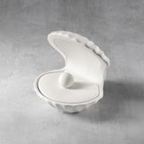 Ceramic Bisque Clam Shell Jewelry Bowl
