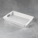Ceramic Bisque Med Rectangular Serving Tray