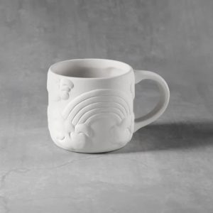 Ceramic Bisque Rainbow Mug in Ceramic Bisque