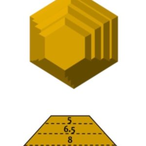 Hexagon Pottery Form Stack (4 Piece)