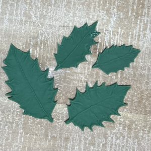 Holly Rubber Leaf Form (Set of 4)