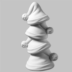 Ceramic Bisque Stocking Cap Tree