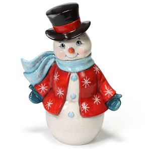 Ceramic Bisque Vintage Snowman