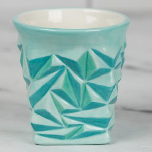 Ceramic Bisque Faceted Tumbler