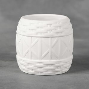 Ceramic Bisque Wicker Container - Case of 6 - Special