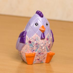 Ceramic Bisque Chicken Facet-ini - Case of 6
