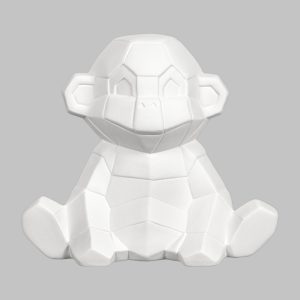 Ceramic Bisque Monkey Facet-ini