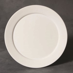 Modern Dinner Plate - Stoneware Bisque