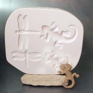 Dragonfly & Lizard Sprig for Clay Building