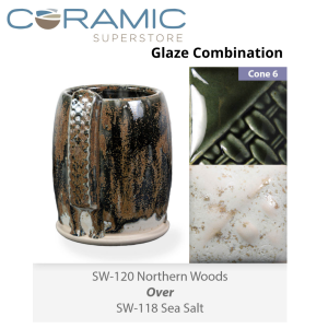 Northern Woods SW-120 over Sea Salt SW-118 Stoneware Combination