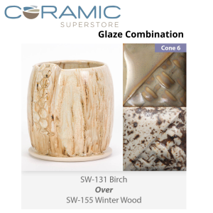 Birch SW-131 over Winter Wood SW-155 Stoneware Combination