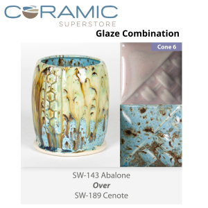 Abalone SW143 over Cenote SW189 Stoneware Combination