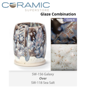 Galaxy SW-156 over Sea Salt SW-118 Stoneware Combination