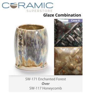 Enchanted Forest SW-171 over Honeycomb SW-117 Stoneware Combination
