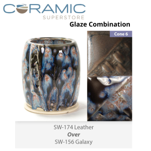 Leather SW174 over Galaxy SW156 Stoneware Combination
