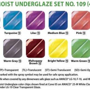 Set 109 Semi-Moist Amaco Underglaze Set