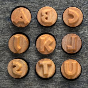 Stone Carved Upper Case Font Set