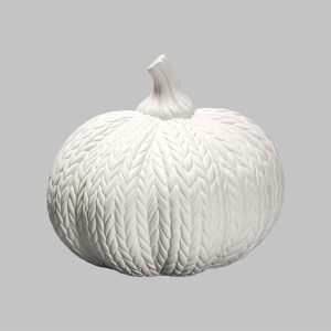 Ceramic Bisque Woven Pumpkin