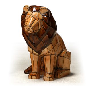 Ceramic Bisque Faceted Lion
