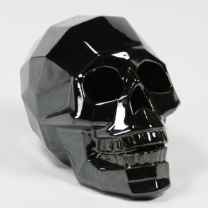 Ceramic Bisque Faceted Skull
