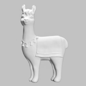 Ceramic Bisque Llama Plaque - Case of 6