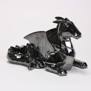 Ceramic Bisque Faceted Dragon