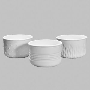 Ceramic Bisque Textured Planter (3 Designs) - Case of 6