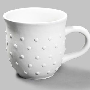 Ceramic Bisque Hobnail Mug - Case of 6