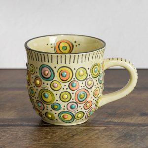 Ceramic Bisque Hobnail Mug