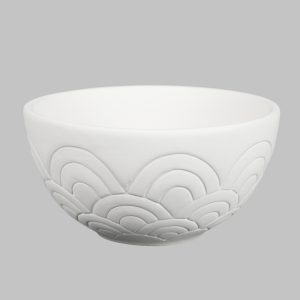 Ceramic Bisque Scalloped Bowl - Case of 6