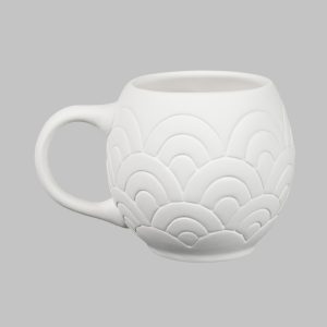 Ceramic Bisque Scalloped Mug