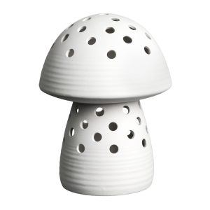 Ceramic Bisque Large Mushroom Lantern