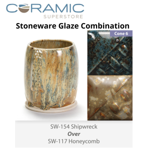Shipwreck SW154 Over Honeycomb SW117 Stoneware Combination