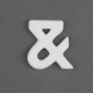 Ceramic Bisque Ready To Paint SM & Embellie Symbol - Case of 12 35384