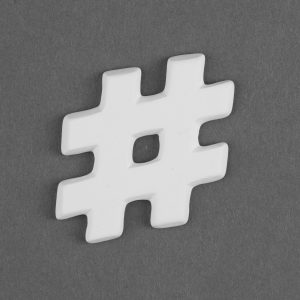 Ceramic Bisque Ready To Paint SM # Embellie Symbol - Case of 12 35385