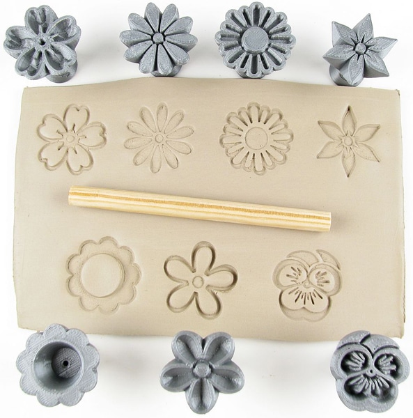 Spectrum Glaze Flowers Set #1 Texture Stamp Set RR013