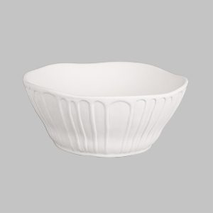 Stoneware Small Fluted Bowl